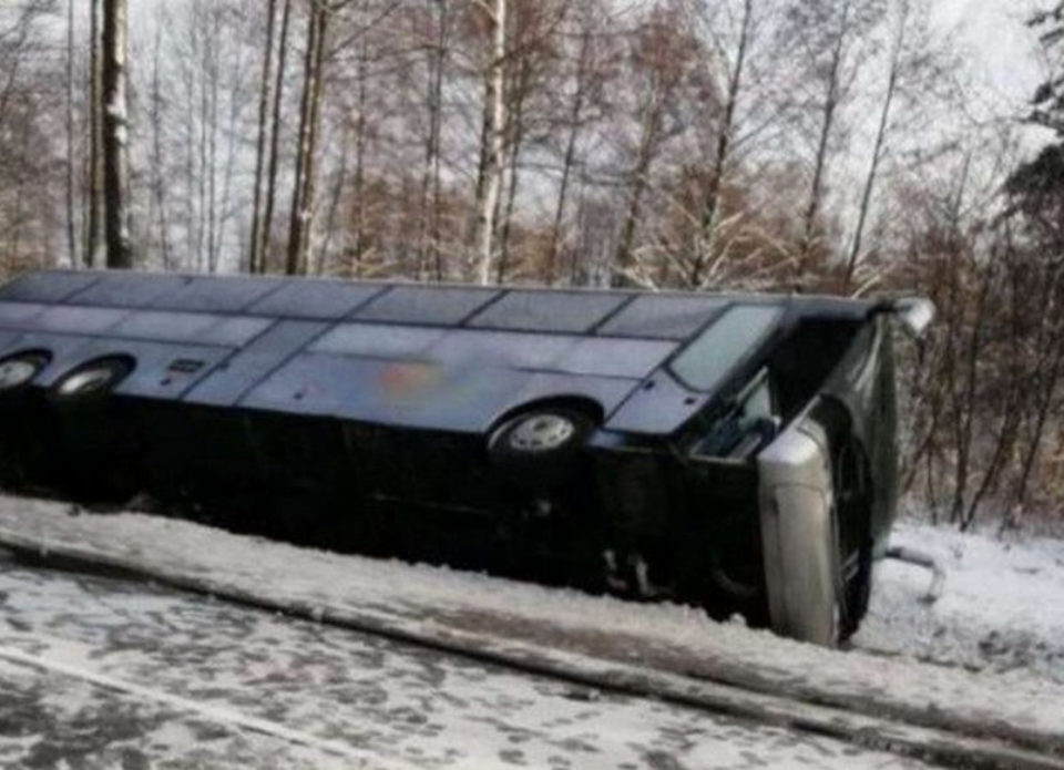 В Польше перевернулся автобус с белорусскими туристами