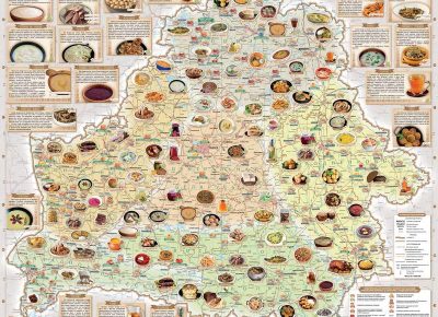 «Белкартография» выпустила туристическую карту «Кулинарное наследие Беларуси»